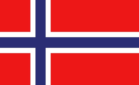 Norway national flag in exact proportions - Vector illustration
