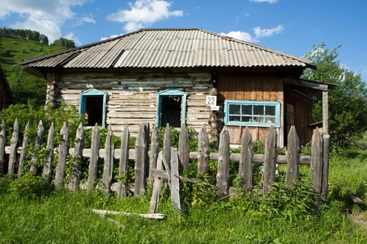 abandoned old house in russian village