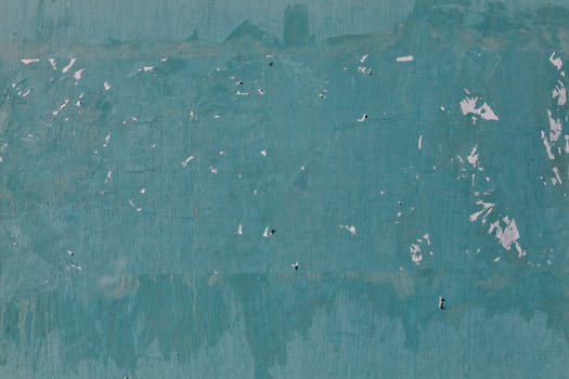 Old blank wood plank board background texture with green peeling paint, stock photo image