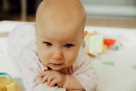 the first cold in a young child, crying, glass eyes, illness