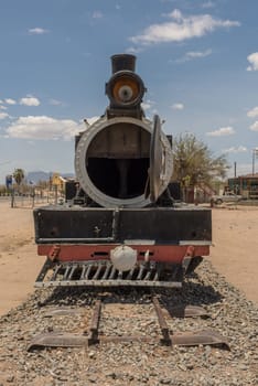 Old steam locomotive at the station of Usakos, Erongo, Namibia