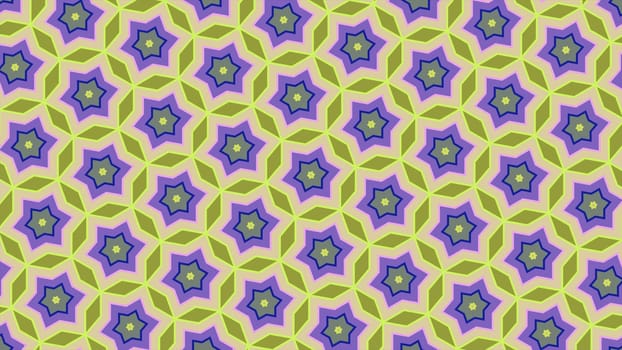 Abstract background of colorful hexagon and different surrounding rings. Abstract hexagon background.