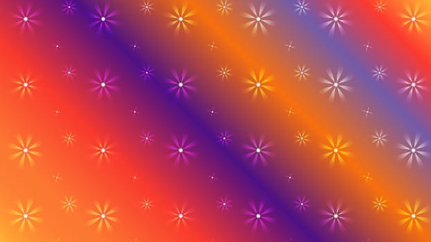 Gradient color abstract light background with glittery colored shiny bokeh stars. Sparkling glittered particles on colored background for placard, banner and greeting cards.