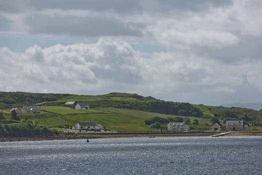 Beautiful landscape and rock formations along the irish coastline near Killybegs, County Donegal in Ireland.
