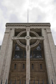 Belfast Cathedral Celtic Cross in St Anne's Cathedral, the bigest cross in Northern Ireland.