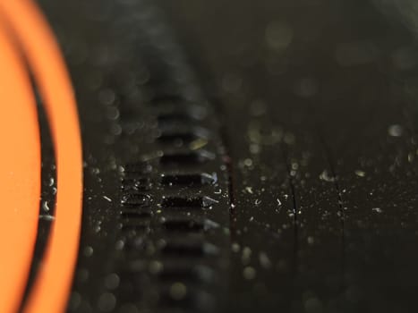 Vinyl disk round black music turns song