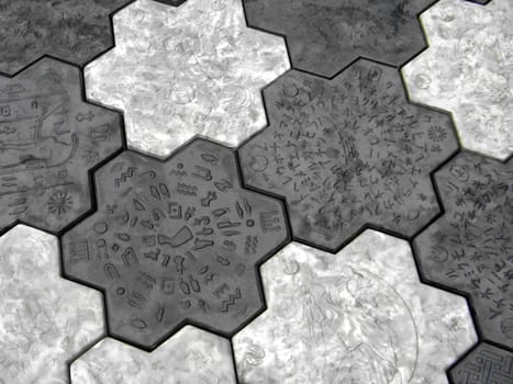 The background is the texture of the tile. The pattern and texture of the tile is construction.