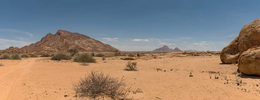 View from the little Spitzkoppe to the Spitzkoppe, Namibia