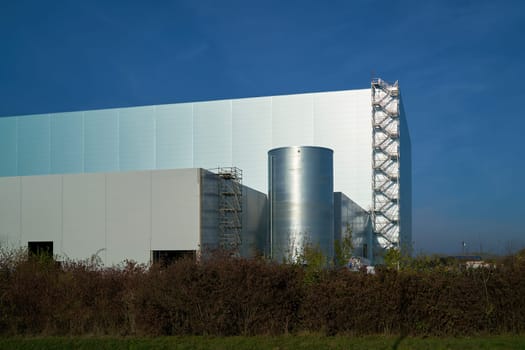 new built factory in an industrial park in Magdeburg in Germany