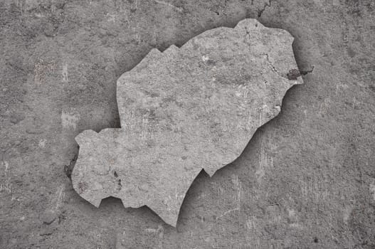 Map of Ibiza on weathered concrete