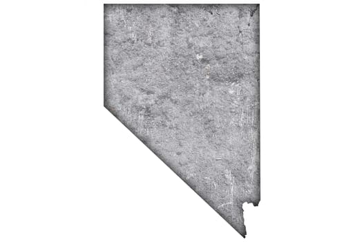 Map of Nevada on weathered concrete