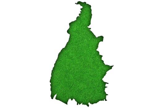 Map of Tocantins on green felt