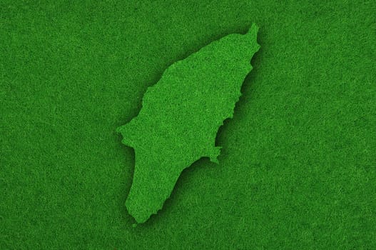 Map of Rhodes on green felt