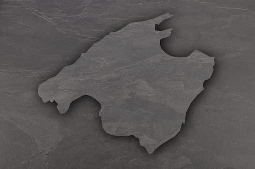 Map of Mallorca on dark slate