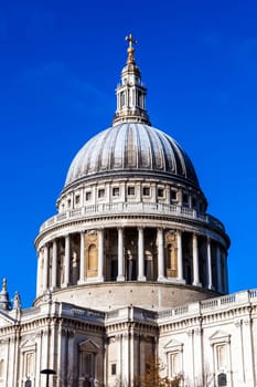 St Paul’s Cathedral  in London England UK built by Sir Christopher Wren which a popular tourism travel destination visitor landmark of the city stock photo image