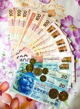 Hong Kong dollars, Chinese money are fan.