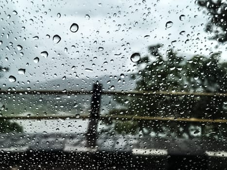 Drops on the glass, background texture of moisture on the glass.