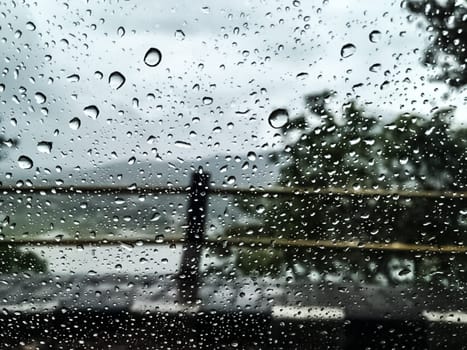 Drops on the glass, background texture of moisture on the glass.
