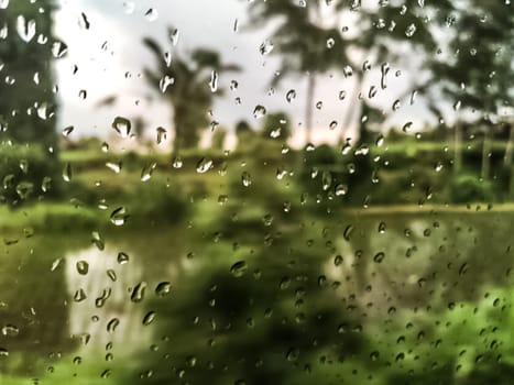 Drops on the glass, background texture of moisture on the glass.