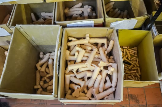 Storage of rubber products for sex shops. Warehouse products of the plant of rubber products. Rubber sexual organs