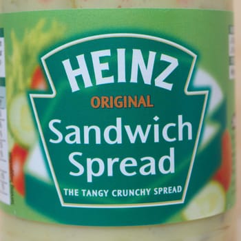 PITTSBURGH, USA - CIRCA DECEMBER 2020: Jar of Heinz sandwich spread