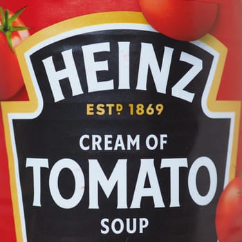 PITTSBURGH, USA - CIRCA DECEMBER 2020: Can of Heinz cream of tomato soup