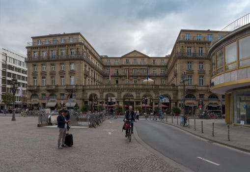 traditional hotel building in the center of Frankfurt am Main, Germany