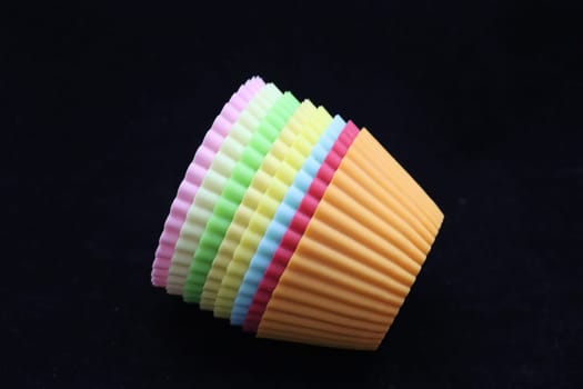 beautiful colored silicone molds to make delicious muffins with great flavor