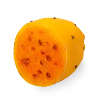 Isolated opuntia fruits with shadow for packaging and advertisement. Full depth of field. Clip art image for package design.