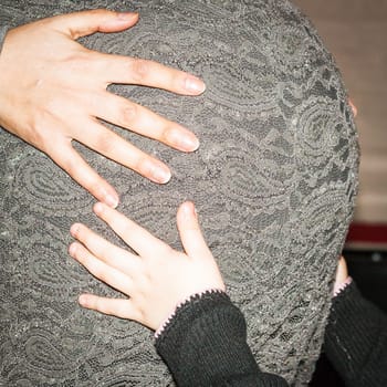 I'm Waiting for a brother - sister. In front of a Bump