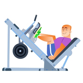 Sports smiling bald man is doing in the gym. Shakes muscles, health, smile