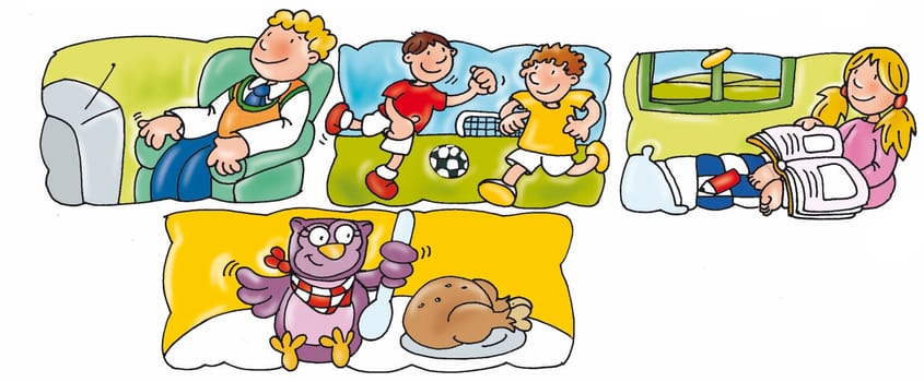bambini,paesaggi,animali,illustrazioni,bambini
