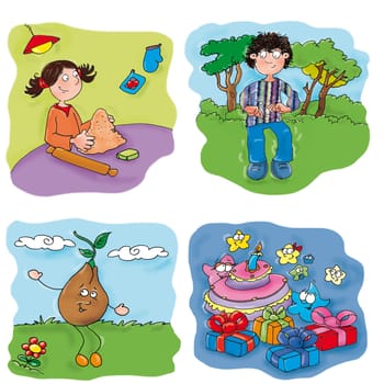 children,landscapes,animals,illustrations,children