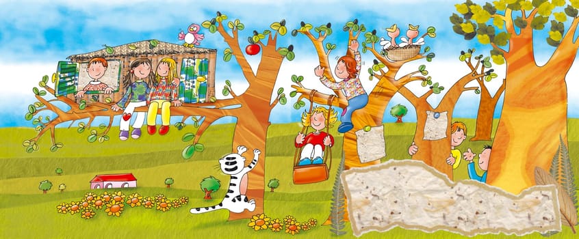 children,landscapes,animals,illustrations,kids