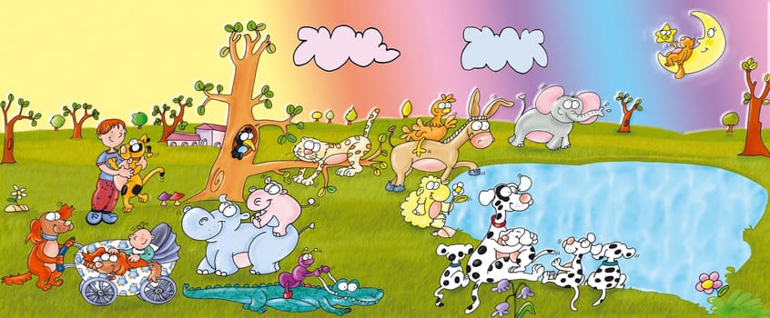 children,landscapes,animals,illustrations,kids