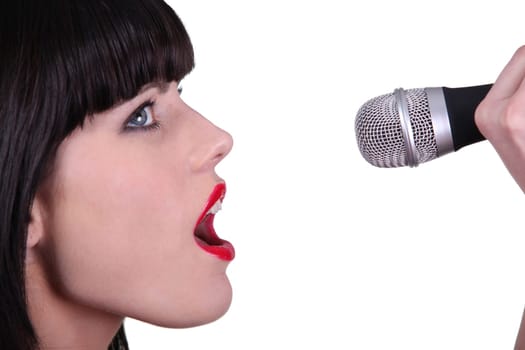 Woman singing