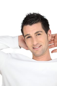 Young man relaxing