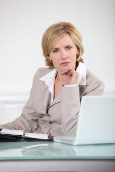 Woman working