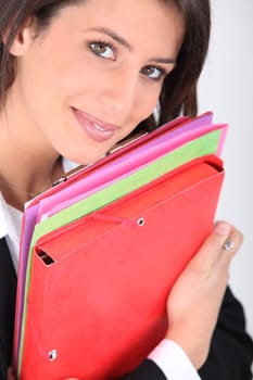 Young professional holder folders