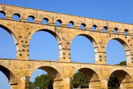 Pont du Gard, Roman aqueduct in southern France near Nimes