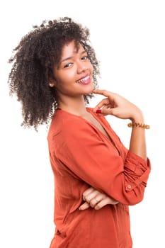 Studio shot of a beautiful african woman