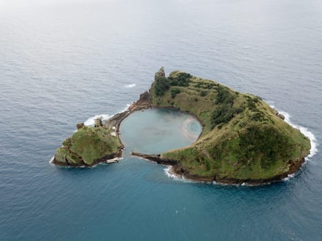 Aerial view of an Islet at Sao Miguel, Azores, Portugal.