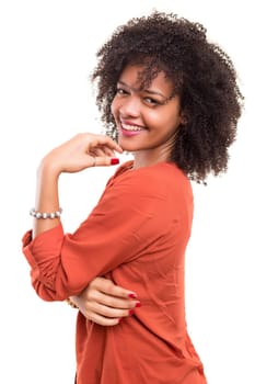 Studio shot of a beautiful african woman