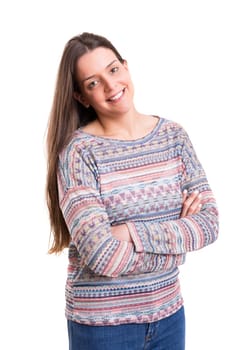 Studio shot of a beautiful young casual woman