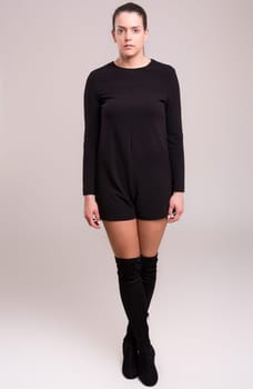 Studio shot of a beautiful young casual woman