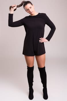 Studio shot of a beautiful young casual woman