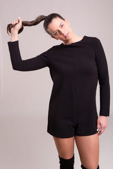 Studio shot of a beautiful young casual woman