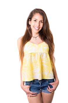 Studio shot of a beautiful young casual woman