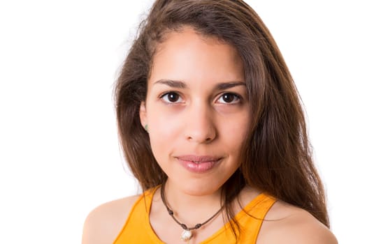 Studio shot of a beautiful young casual woman