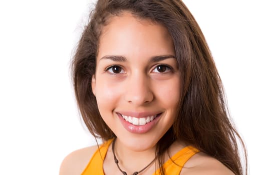 Studio shot of a beautiful young casual woman